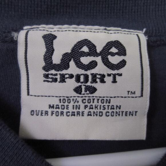 St. Louis Rams Shirt Mens large Navy Gold NFL Football Lee V-Neck Cotton T-Shirt - Picture 2 of 7